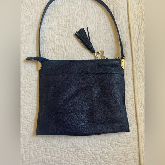 Brighton Inez embossed navy blue shoulder bag - Picture 3 of 11